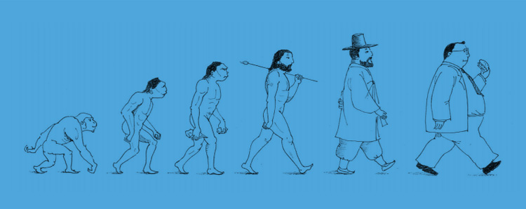 인간의 진화과정 이미지